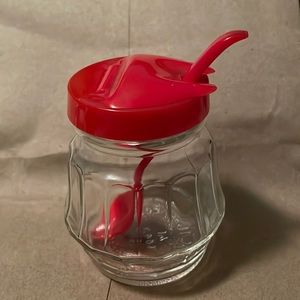 Vintage Glass Condiment Jar